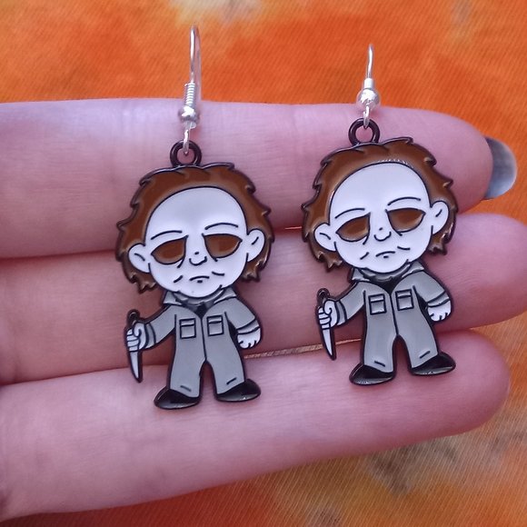 Handmade HALLOWEEN MICHAEL MYERS Earrings - Picture 6 of 6